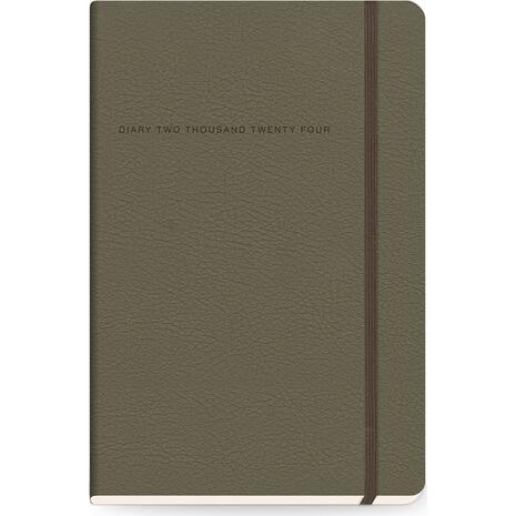 Ημερολόγιο εβδομαδιαίο The Writing Fields Softline 2000 14x21cm 2024 με λάστιχο soft εξώφυλλο με υφή δέρματος Cappuccino